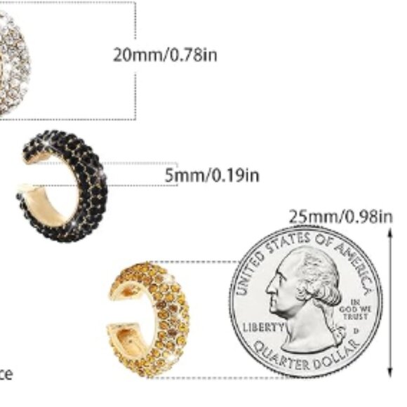 NEW! SET OF 3 : Non-Piercing Ear Cuffs Earrings - Picture 6 of 7